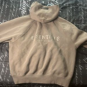essentials hoodie brown men’s small